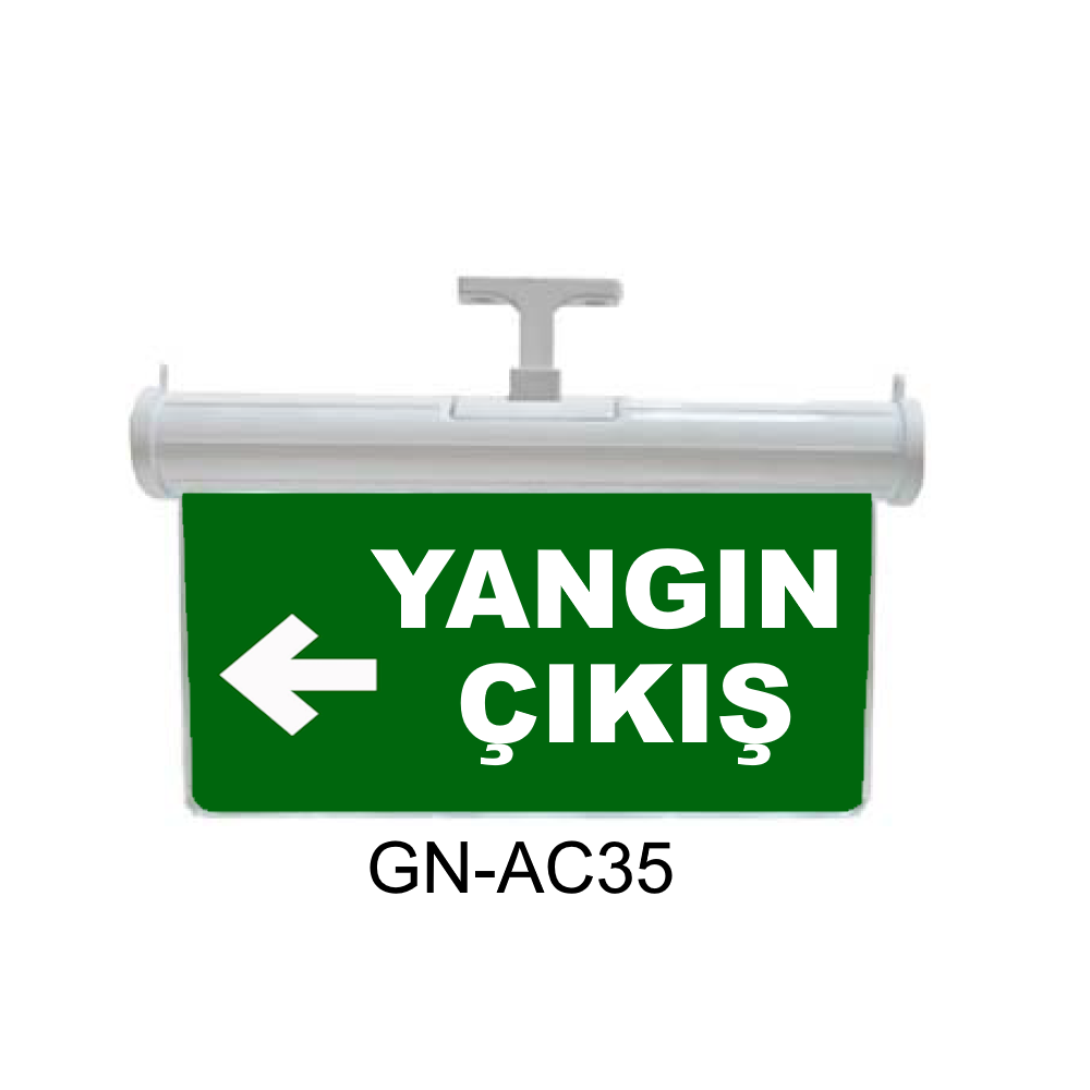 Işıklı Acil Çıkış Levhası (Yangın Çıkış Sol Ok) GN-AC35